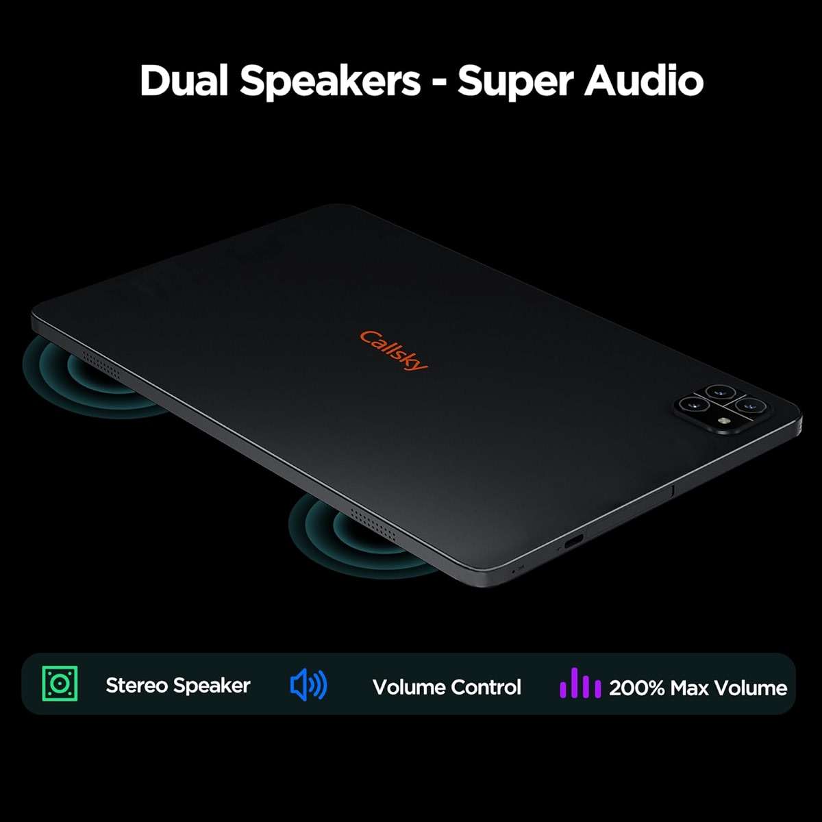Android Tablet, Computer Tablets, 10.1 inch Android 15 Tablet with Octa-core Processor RAM 12GB ROM 64GB(Up to 2 TB), 800x1280 Resolution, WiFi 6 & Bluetooth, Dual Speakers, 5MP+8MP, 6000mAh battery - Image 5