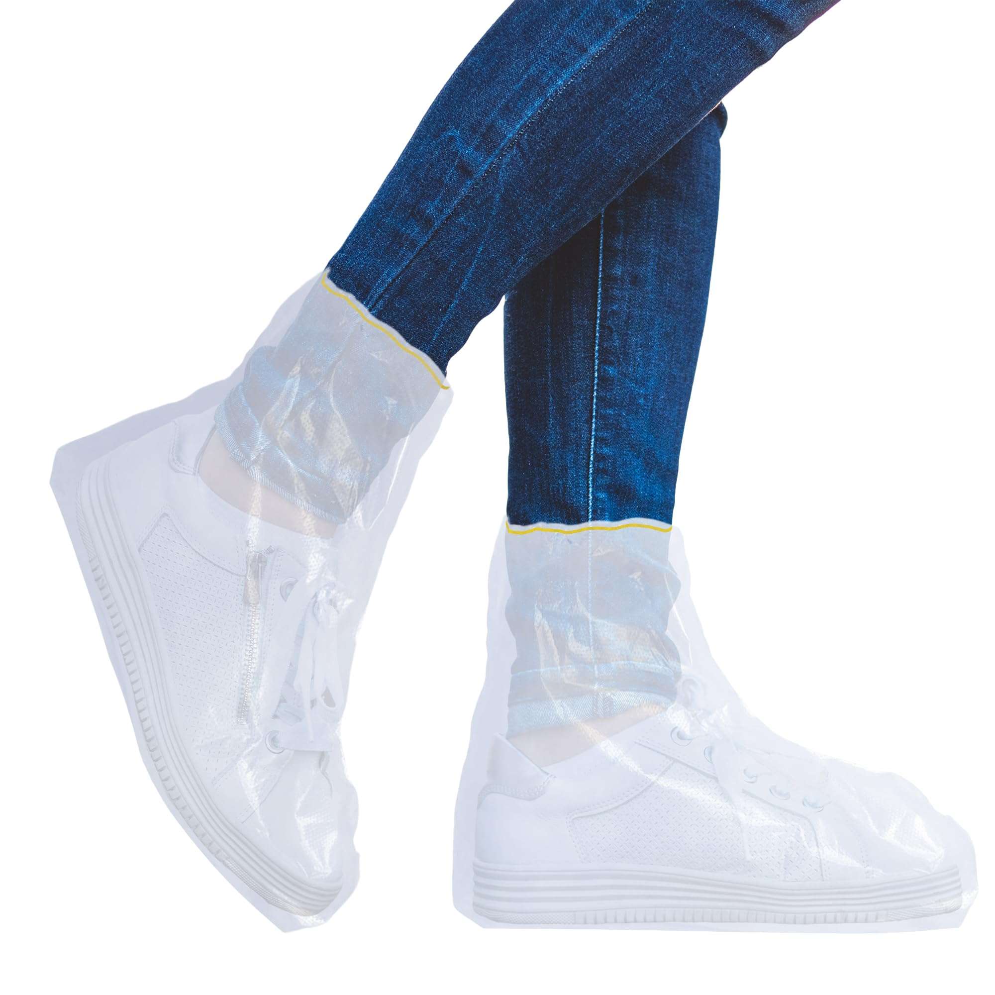 20Pcs Rain Covers for Shoe Clear - Waterproof Disposable Plastic Clear Heavy Duty Shoe Covers for Men and Women - Image 1