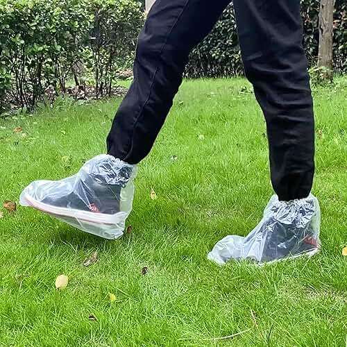 20Pcs Rain Covers for Shoe Clear - Waterproof Disposable Plastic Clear Heavy Duty Shoe Covers for Men and Women - Image 5