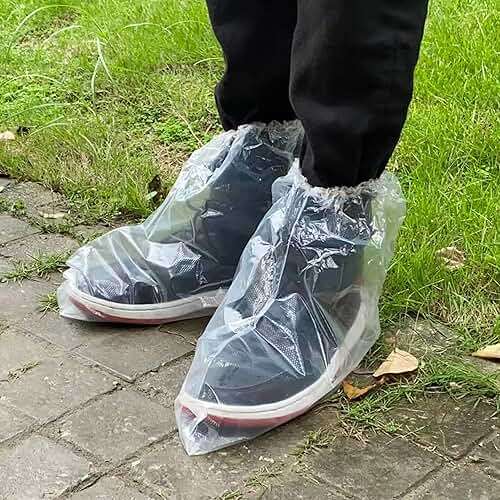 20Pcs Rain Covers for Shoe Clear - Waterproof Disposable Plastic Clear Heavy Duty Shoe Covers for Men and Women - Image 7