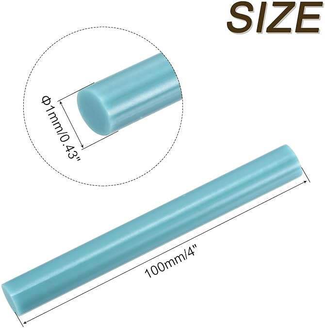 uxcell Mini Hot Glue Sticks for Glue Gun 11mm x 100mm Light Blue 12pcs - Image 2