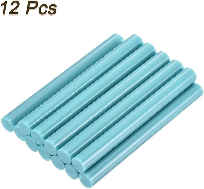 uxcell Mini Hot Glue Sticks for Glue Gun 11mm x 100mm Light Blue 12pcs - Image 3