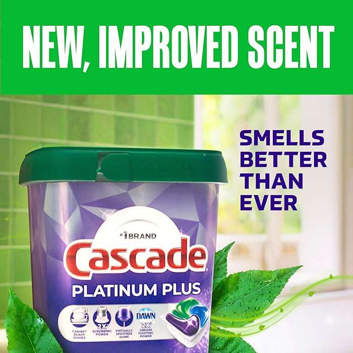 Cascade Platinum Plus Dishwasher Pods, Dishwasher Detergent, Dish Detergent Soap, Fresh, 47 Count - Image 7