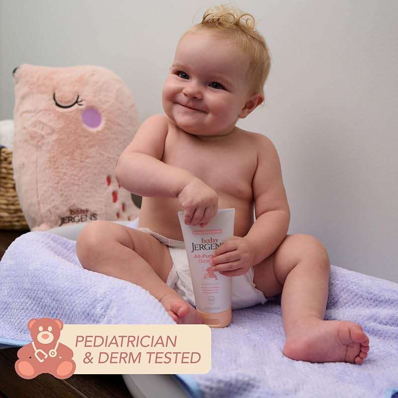 Jergens Baby All-Purpose Baby Ointment, Plant-Based Moisturizers, Petrolatum Free & Pediatrician-Tested, 5 Oz - Image 5