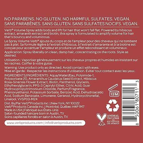 VERB Volume Spray 6.5 fl oz- Lightweight Volumizing Spray for Full-Bodied Lift-Vegan, No Parabens or Harmful Sulfates - Image 10