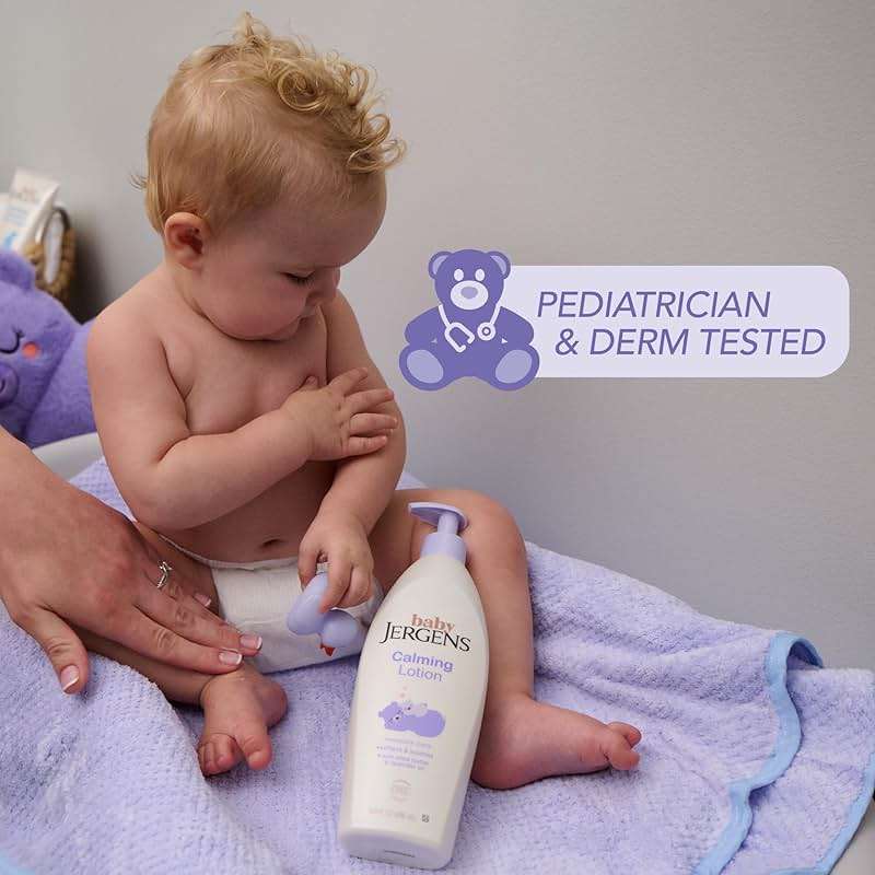 Jergens Baby Calming Lotion, Baby Calming Lotion, Lavender Baby Lotion, Baby Moisturizer with Shea Butter and Lavender Oil, 16.8 Fl Oz - Image 5