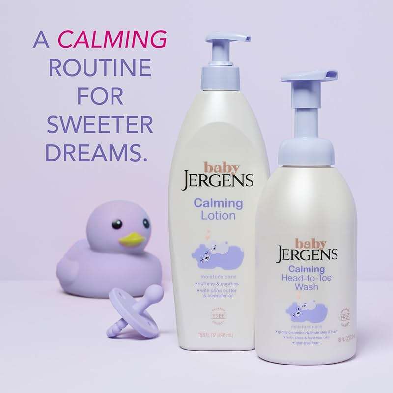 Jergens Baby Calming Lotion, Baby Calming Lotion, Lavender Baby Lotion, Baby Moisturizer with Shea Butter and Lavender Oil, 16.8 Fl Oz - Image 6