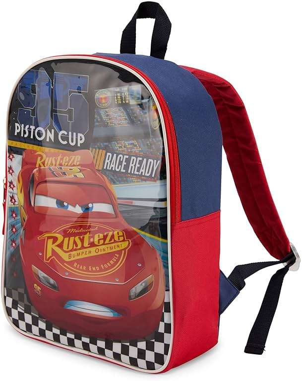 Disney Cars Backpack for Kids - Cute & Durable Kids Backpack for Boys with Padded Straps & Zip Compartment - Ideal Toddler Bookbag for School & Travel - 15” - Image 3