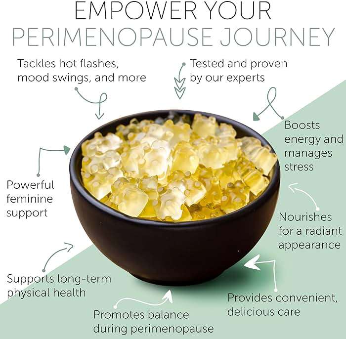 Perimenopause Supplements Women | Premenopausal Gummy Vitamins | Relief for Hormonal Balance & Mood Swings | Supports Menstrual Cycle Regulation | 60 Vegan Gummies - Image 4