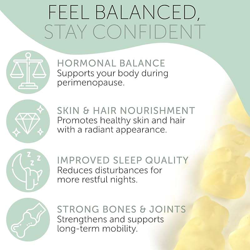 Perimenopause Supplements Women | Premenopausal Gummy Vitamins | Relief for Hormonal Balance & Mood Swings | Supports Menstrual Cycle Regulation | 60 Vegan Gummies - Image 5