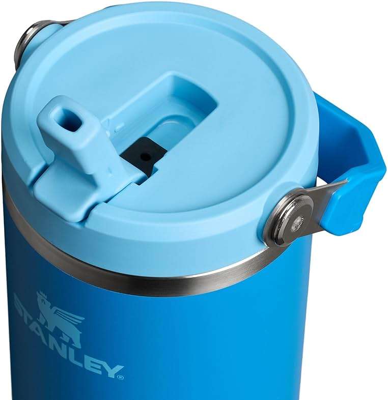 Stanley IceFlow 2.0 Flip Straw Tumbler with Handle 30 oz | Twist On Lid and Flip Up Straw | Leak Resistant Water Bottle | Insulated Stainless Steel | BPA-Free | Azure - Image 2