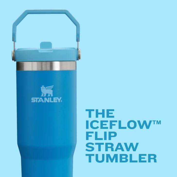 STANLEY IceFlow 2.0 Flip Straw Tumbler with Handle 20 oz | Twist On Lid and Flip Up Straw | Leak Resistant Water Bottle | Insulated Stainless Steel | BPA-Free | Rose Quartz - Image 4