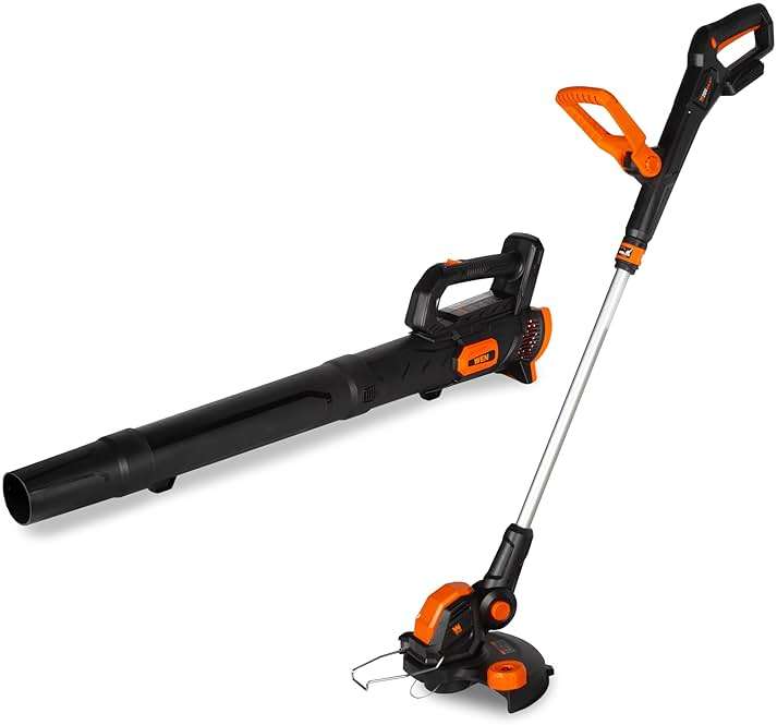 WEN 20V Max Cordless String Trimmer and Leaf Blower Combo Kit with 4Ah Battery and Charger (20VK2LBT) - Image 1