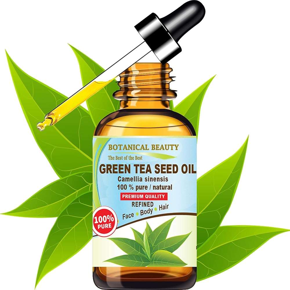 Botanical Beauty GREEN TEA SEED OIL Camellia Sinensis Oil 100% Pure Natural Undiluted Cold Pressed Carrier Oil for Face, Skin, Hair, Nails, Rich in Vitamin C, Vitamin E (0.5 Fl Oz) - Image 2