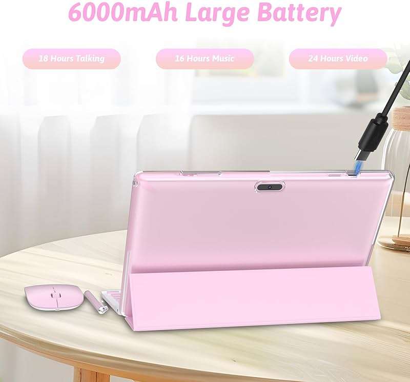 Android 15 Tablet 10 inch Tablet 2 IN 1 Tablets with Keyboard Mouse Case Stylus 18GB RAM 128GB ROM 2TB Expand, Android 15 Tableta 10.1" IPS 6000mAh Battery Bluetooth Dual Camera 5G WiFi-6 Tablets. - Image 5