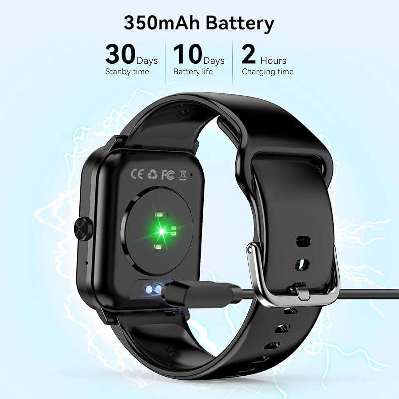Smart Watch, 1.85" Smartwatch for Men Women (Answer/Make Call), Heart Rate, Sleep Monitor, Pedometer, 120+ Sport Modes Activity Tracker, IP68 Waterproof Fitness Watch for Android iOS (Black) - Image 8