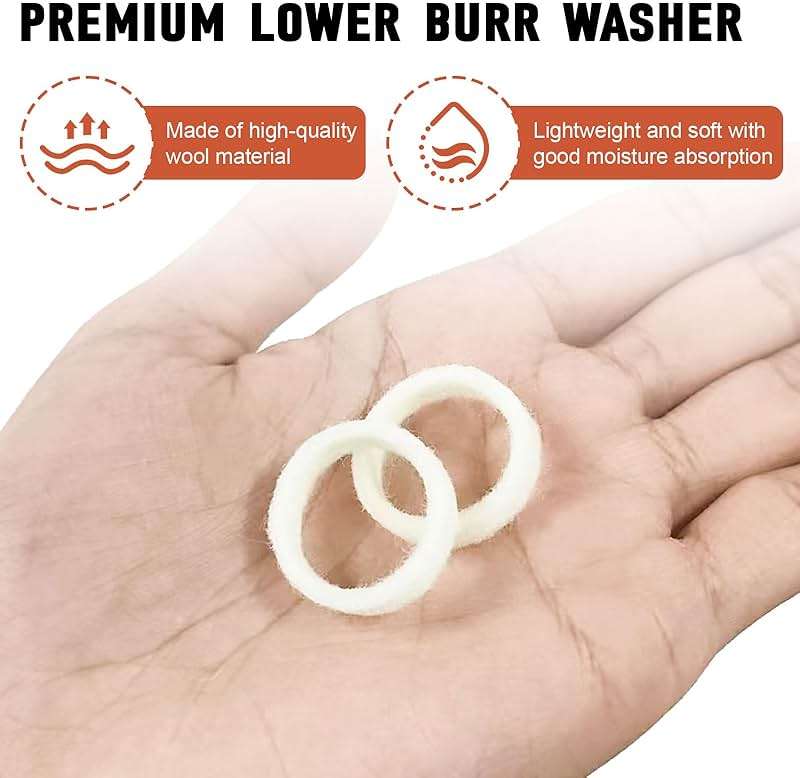 BES870XL Felt Washer Lower Burr for Breville Espresso Machine Grinders, SP0001575 Replacement Accessories for Breville Barista Express 870/876/878/880/980, Coffee Machine Cleaning Gasket, 8 Pack - Image 5