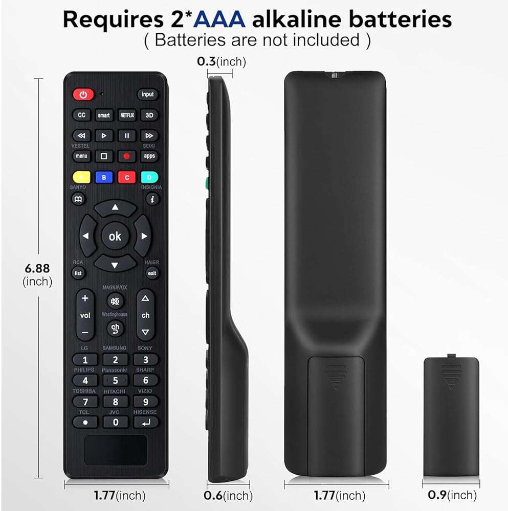Universal Remote Control for Samsung, LG, Sony, Vizio, Hisense, Insignia, Toshiba, JVC, Philips, Sanyo, Sharp, Panasonic All Series TV (Not fit DVD/Box) - Image 5
