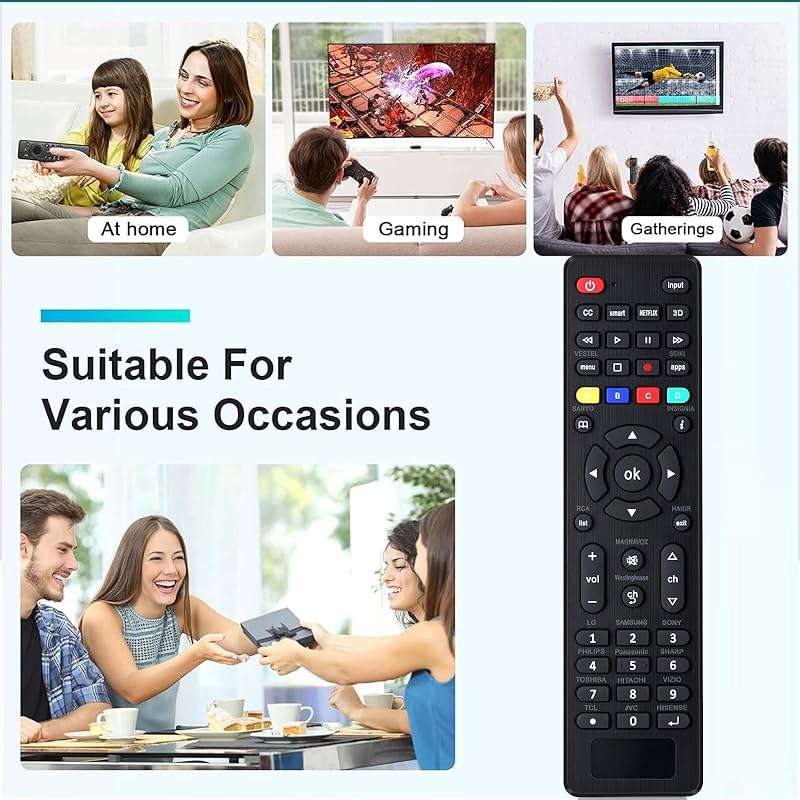 Universal Remote Control for Samsung, LG, Sony, Vizio, Hisense, Insignia, Toshiba, JVC, Philips, Sanyo, Sharp, Panasonic All Series TV (Not fit DVD/Box) - Image 6