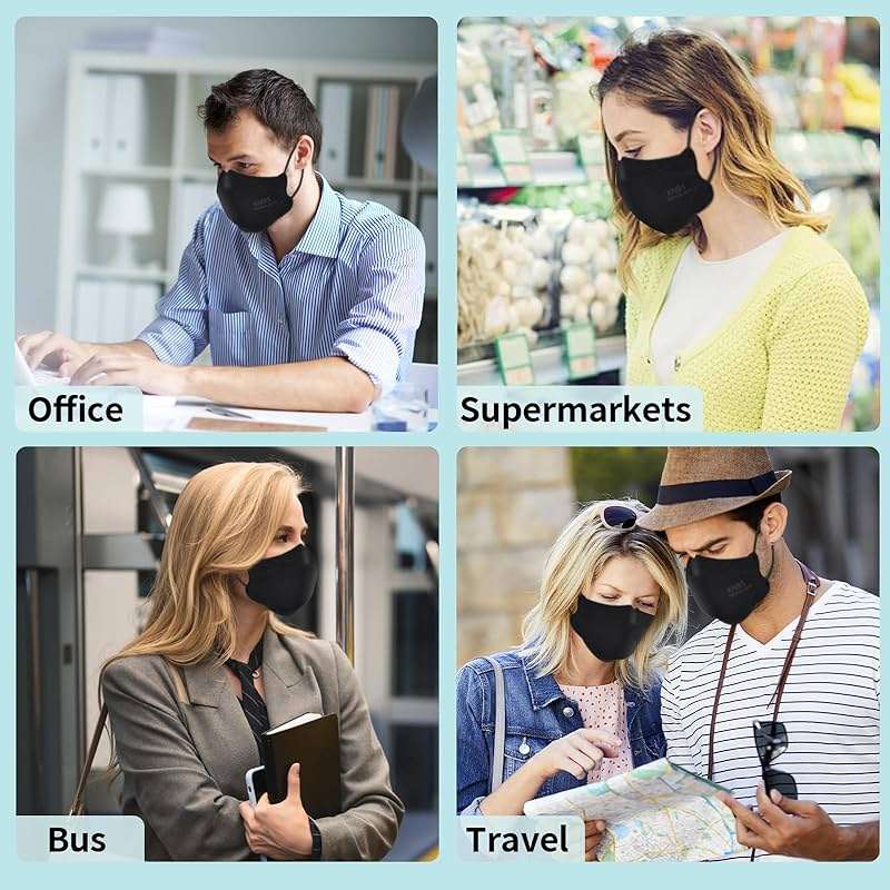 LEMENT KN95 Face Masks,50 Pack Breathable Cup Dust Disposable Masks For Adult,Teenager - Image 7