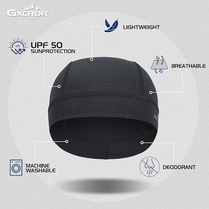 GXCROR 3 Pack Cooling Skull Cap with Sweat-Wicking & Anti-Odor Technology Quick-Dry Helmet Liner for Cycling Motorcycle - Image 3