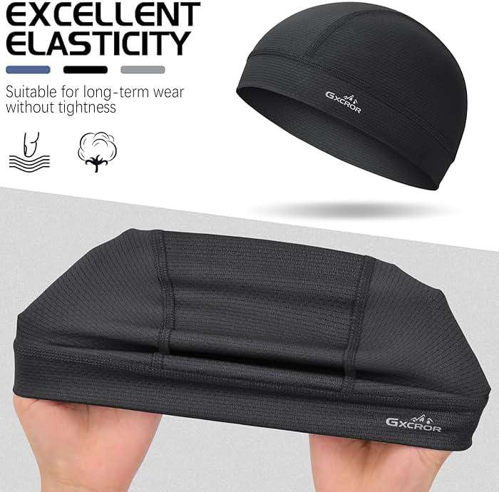 GXCROR 3 Pack Cooling Skull Cap with Sweat-Wicking & Anti-Odor Technology Quick-Dry Helmet Liner for Cycling Motorcycle - Image 4