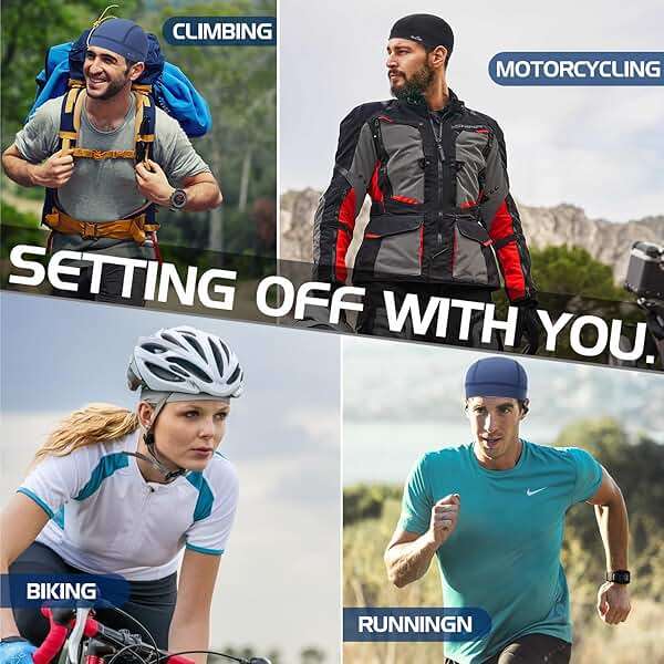 GXCROR 3 Pack Cooling Skull Cap with Sweat-Wicking & Anti-Odor Technology Quick-Dry Helmet Liner for Cycling Motorcycle - Image 7