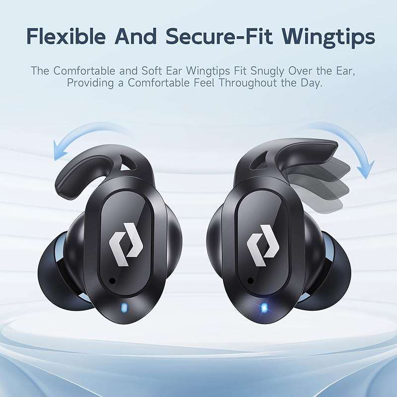Wireless Ear buds Bluetooth Earbuds Wireless Charging Case Waterproof Headphones Built in Microphone Stereo Bass 64H Playback LED Power Display for iPhone Android Phones Computer Sports Gaming Workout - Image 2