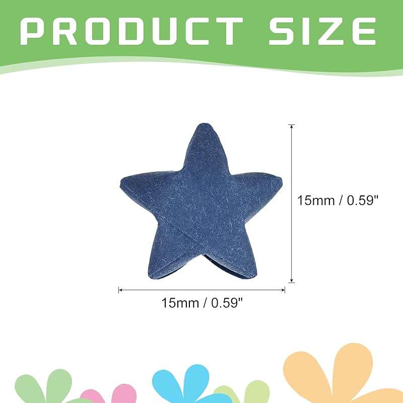 MECCANIXITY 136pcs Pre-made Origami Lucky Stars Paper Wishing Star Dark Blue for Best Wish Christmas Party Wedding Valentine's Day Girl Friends Gift - Image 3