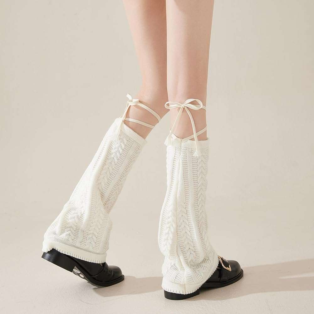 Wsvpeto Womens Fur Leg Warmers Y2k Kawaii Cute Boot Socks Fuzzy Grey Leg Warmers for Girls Lolita Furry Cover Sleeves - Image 3