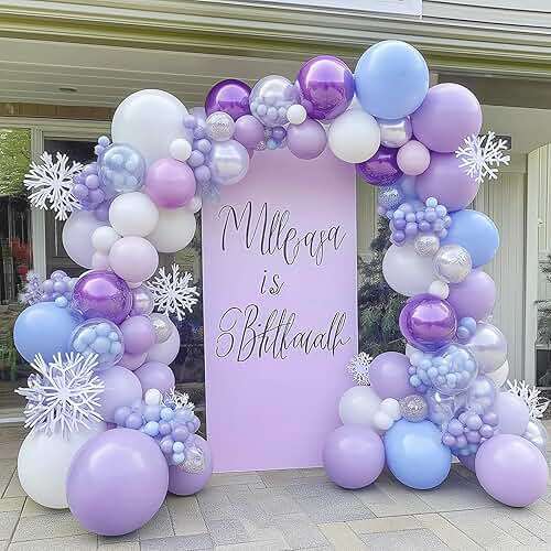 RUBFAC 135pcs Pastel Purple Lavender Balloons Different Sizes 18 12 10 5 Inch for Garland Arch, Latex Light Purple Balloon for Birthday Party Baby Shower Gender Reveal Wedding Decorations - Image 6