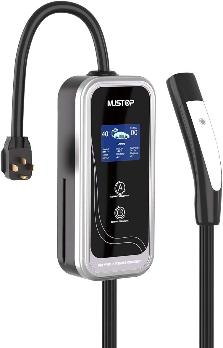 Portable Level 2 EV Charger for Tesla, 40A NACS Car Charger with 240V, 20FT Extension Cable, EV Charging Station【Only for Tesla Cars】 - Image 1
