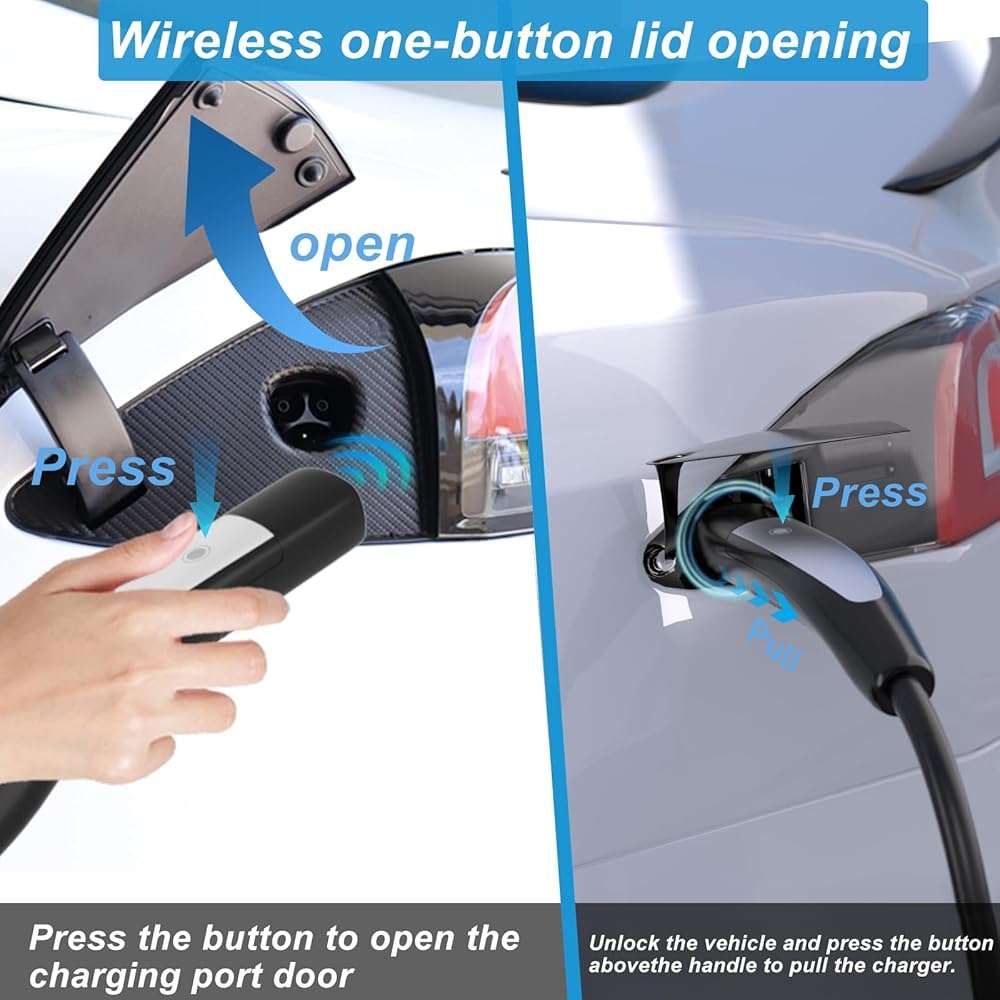 Portable Level 2 EV Charger for Tesla, 40A NACS Car Charger with 240V, 20FT Extension Cable, EV Charging Station【Only for Tesla Cars】 - Image 6