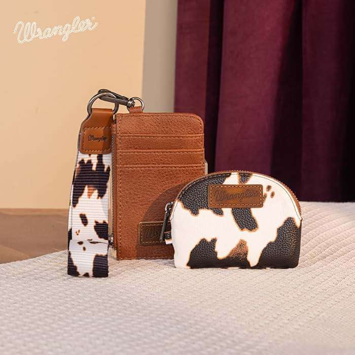 Montana West Wrangler Keychain Wristlet Wallets for Women Western Dual Pouch Wristlet Credit Card Holder Wallet - Image 5