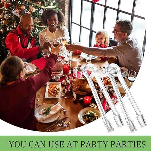 48 Pcs Plastic Tongs, 6.5'' Serving Tongs Heavy Duty Reusable Kitchen and BBQ Clear Serving Tong for party's, Caterings, Events, Buffet, Weddings, And every Day use - Image 7
