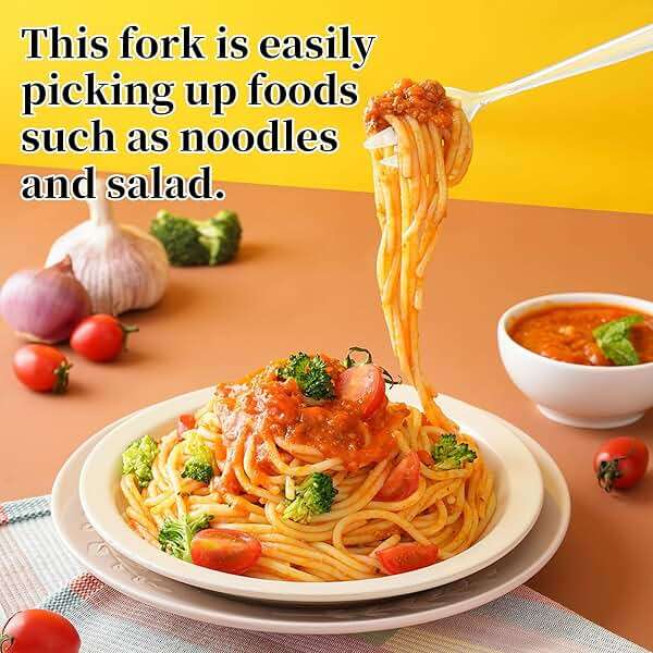 TANEMUDO 32 Pcs Disposable Plastic Serving Utensils Set with 8 Pcs 9.7" Spoons Forks, 8 Pcs 9.5" Knives, and 8 Pcs 6.3" Tongs for Serving Food, Cake, Birthday Party, Buffet, and Cutlery (Clear) - Image 4