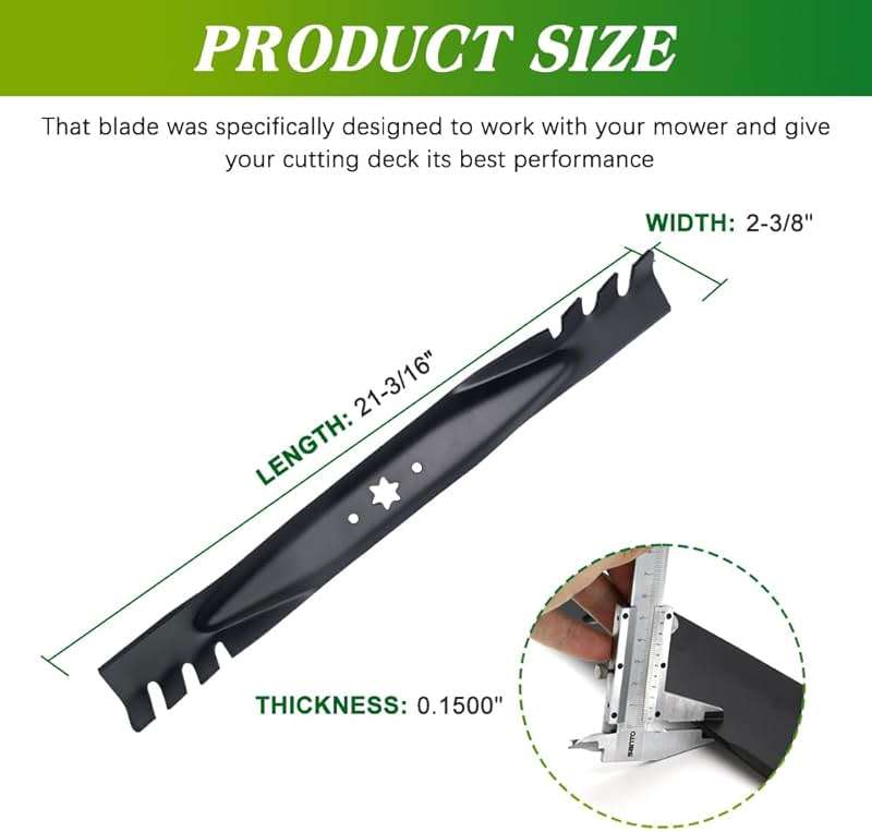 Apeixoto 2PACK 942-0616 Blades Compatible with 42'' Cut MTD, Cub Cadet Troy-Bilt Mowers Mulching Blades Replace OE MTD Cub Cadet 742-04126 742-0616 - Image 2