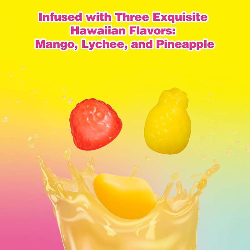 Amos Peelerz Assorted Peelable Gummy Variety Pack – Mango, Lychee & Pineapple | 24 Individually Wrapped Packs (608g) | Fun, Chewy, Shareable Treat - Image 3