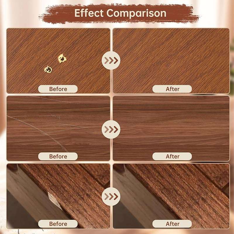 A-HEYIDA Wood Filler Putty Sticks -16 Colors Wax Crayons & 8 Furniture Marker Touch-Up Pens for Wood Floors & Cabinet Scratches, Cracks and Nail Holes - Laminate Floor Repair Kit - Image 2