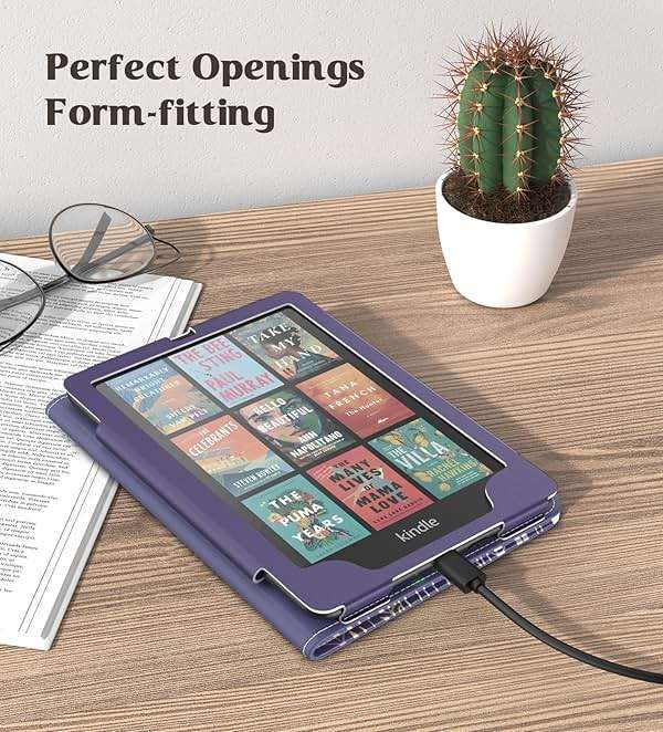 MoKo Case for 7"/6.8" Kindle Paperwhite(12th/11th Gen-2024/2021) and Kindle Colorsoft Signature Edition, Slim PU Shell Cover Case with Auto-Wake/Sleep for Kindle Paperwhite 2024, Night Blue - Image 8