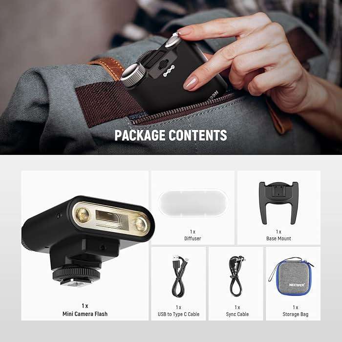 NEEWER Z160 Single Contact Camera Flash Compatible with Canon Nikon Sony Fuji Olympus Cameras, 22Ws GN14 6000K Speedlite, A/M Mode 1/1-1/128 Power, 1100mAh Battery 650 Full Power Light 1.5s Recycling - Image 8