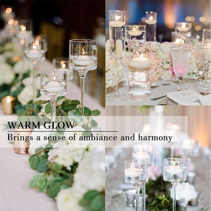 50 Pack of 2-Inch White Floating Candles - Ideal for Weddings, Home Décor, Spa Baths, and Romantic Settings. - Image 5
