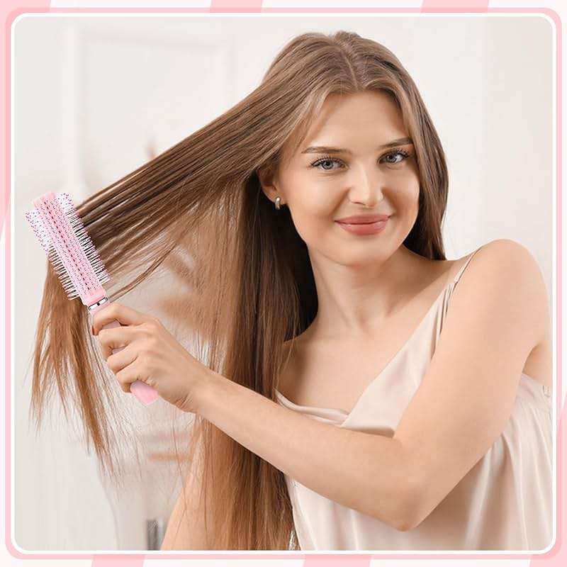 6 Pieces Detangling Styling Comb Set for Women and Men - Hair Brush for Straight, Curly, and All Hair Types(Pink) - Image 5