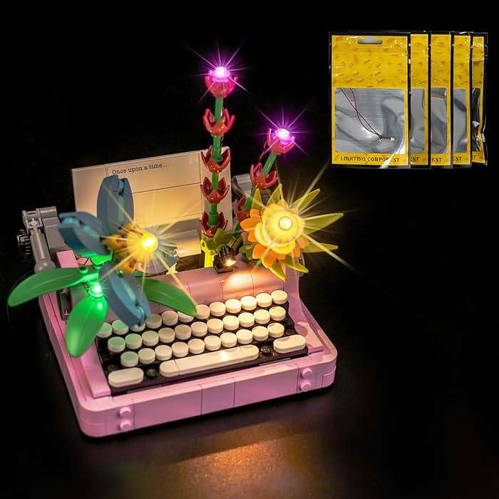 Brickshining LED Lighting Compatible with LEGO 31169 Typewriter with Flowers - JUST Light,No Model Included,Light Kit Compatible with LEGO Creator 3 in 1 31169 Building Set - Image 7