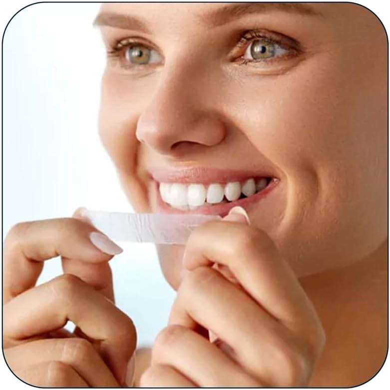 ZAFINCO Teeth Whitening Strips for a Brighter Smile - 28 Mint Flavored Sensitive Teeth Whitening Strips, Dentist Recommended,-Non Toxic, Peroxide Free & Enamel Safe - 14 Treatments, Made in USA - Image 7