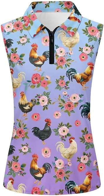 HUGS IDEA Womens Sleeveless Golf Shirt Sleeveless Golf Tennis Shirts Lightweight Athletic Golf Tank Top - Image 4