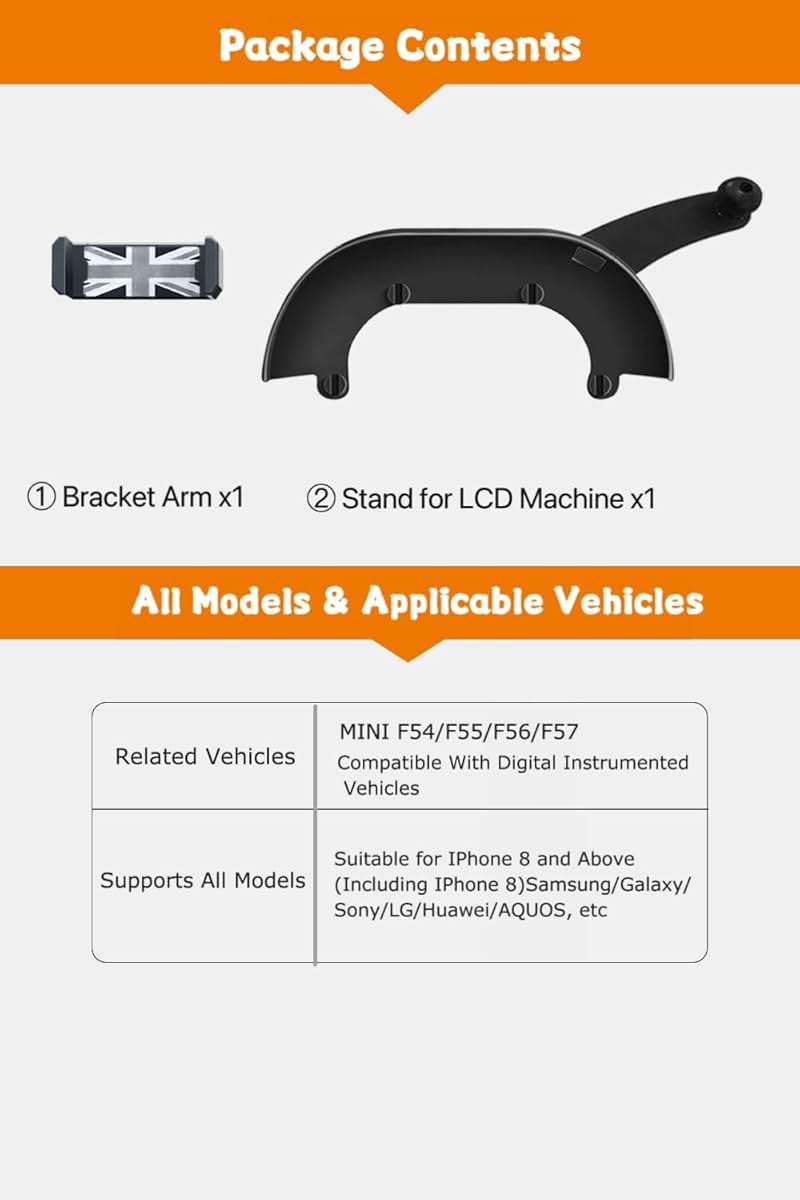 Persevere Car Phone Holder for Mini Cooper F54 F55 F56 F57 with Control Display Dashboard, 360° Rotatable Phone Mount for All 4-6.9 Inches Smartphones, Right (Not Supported All Countryman F60/R61) - Image 7