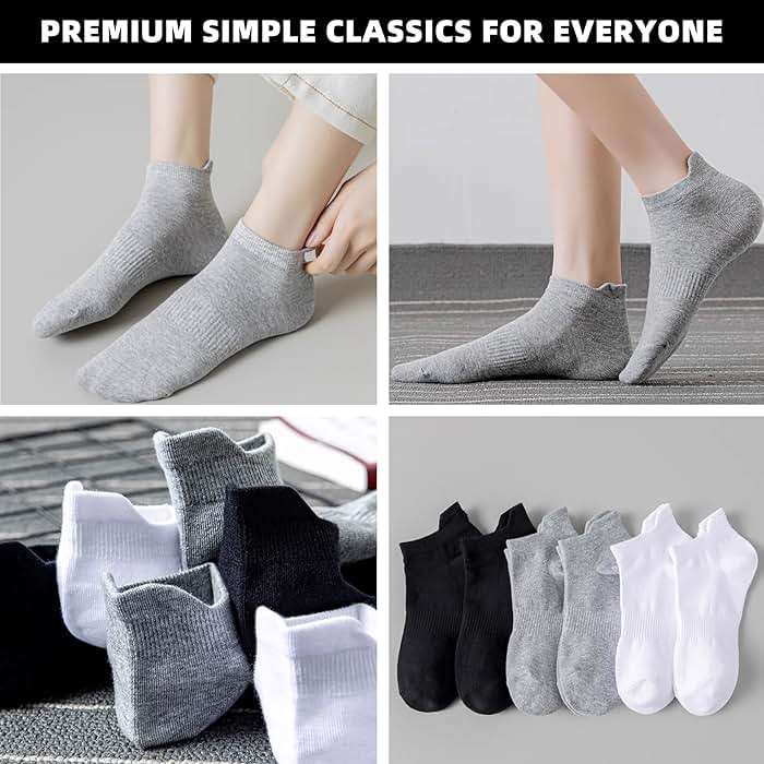 Womens Ankle Socks Running Athletic Sports Low Cut Socks No Show Socks for Women Tab Socks 6 Pairs - Image 4