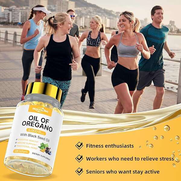 HEALOADING Organic Oregano Oil Softgels: Oil of Oregano 300mg with 200mg Black Seed Oil Oregano Supplement is Natural Antioxidants for Immune Health Non-GMO Gluten Free Formula - Image 5