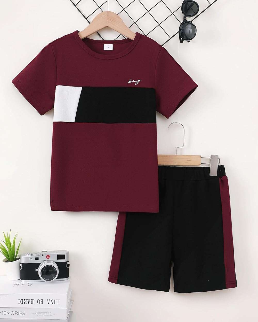 KIMI BEAR Boy Clothes Kids Boy's Summer Outfits Shorts Sleeve Crewneck T Shirt Tops Tees Shorts Sets Boy's 2 Piece Outfits - Image 7